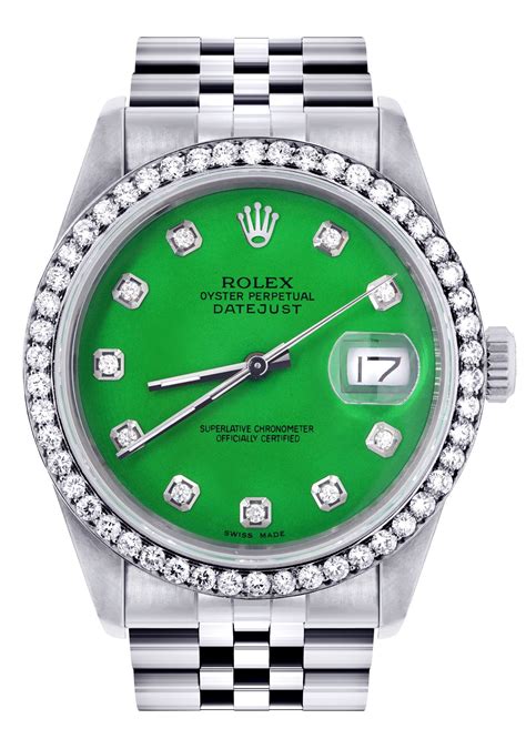 rolex zilver met groen|rolex horloge aanbieding.